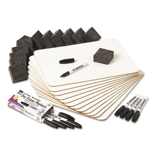 Charles Leonard Lapboard Class Pack, Dry Erase Boards, 12 x 9, White Surface