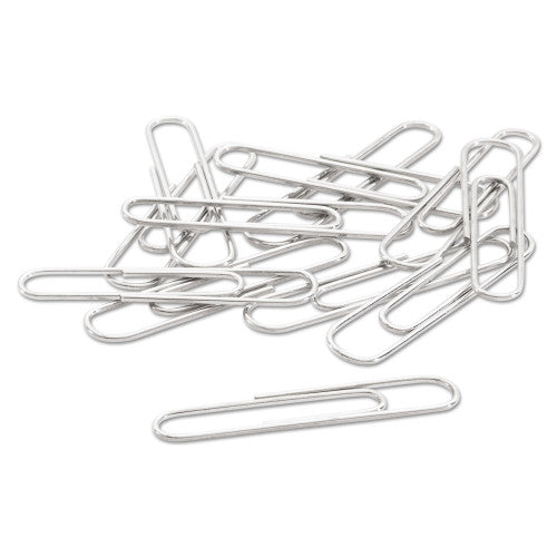 Acco® Economy Paper Clip, Steel Wire, No. 1, Silver, 1,000 Paper Clips (72380)