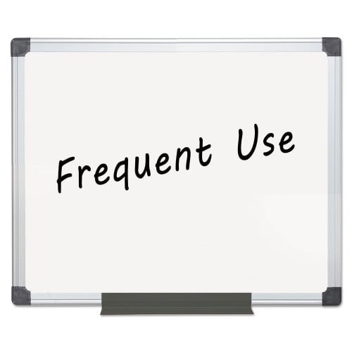 MasterVision Value Lacquered Steel Magnetic Dry Erase Board, 24 x 36, White Surface, Silver Aluminum Frame