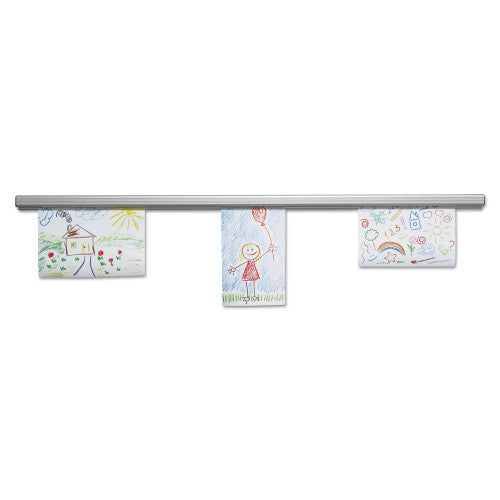 Advantus Grip-A-Strip Display Rail, 12 x 1.5, Aluminum Finish