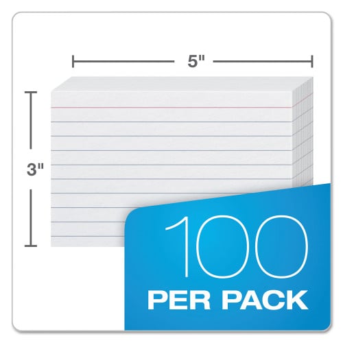 Oxford Ruled Index Cards, 3 x 5, White, 100/Pack (31)