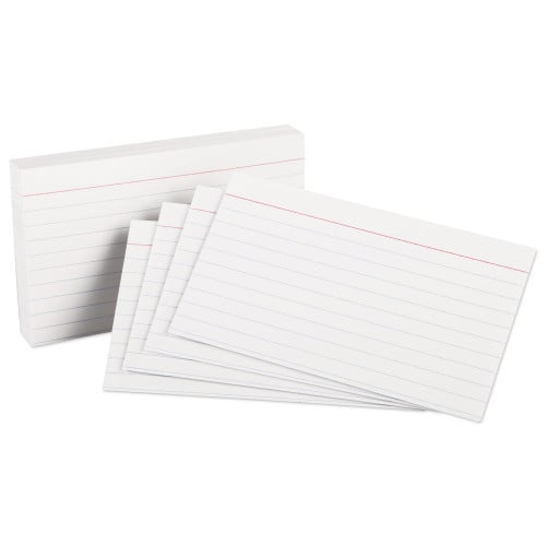 Oxford Ruled Index Cards, 3 x 5, White, 100/Pack (31)