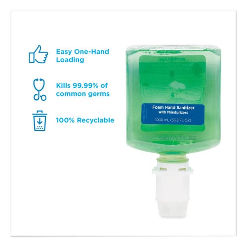 Georgia Pacific Professional GP enMotion Gen2 Moisturizing Foam Hand Sanitizer Dispenser Refill, 1,000 mL, Fragrance-Free, 2/Carton