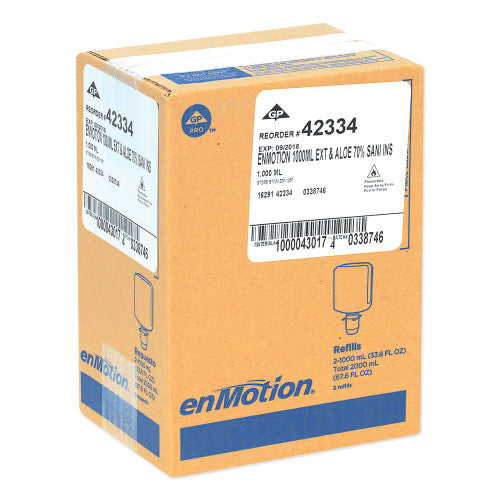 Georgia Pacific Professional GP enMotion Gen2 Moisturizing Foam Hand Sanitizer Dispenser Refill, 1,000 mL, Fragrance-Free, 2/Carton
