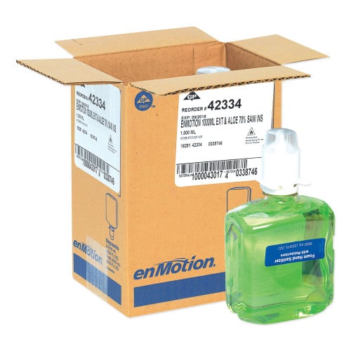 Georgia Pacific Professional GP enMotion Gen2 Moisturizing Foam Hand Sanitizer Dispenser Refill, 1,000 mL, Fragrance-Free, 2/Carton