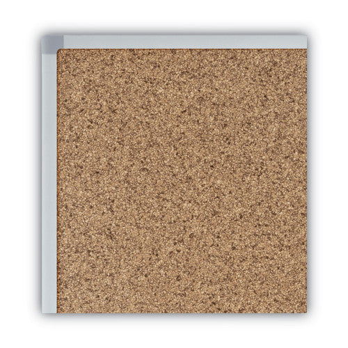 Mead Economy Cork Board with Aluminum Frame, 24 x 18, Tan Surface, Silver Aluminum Frame