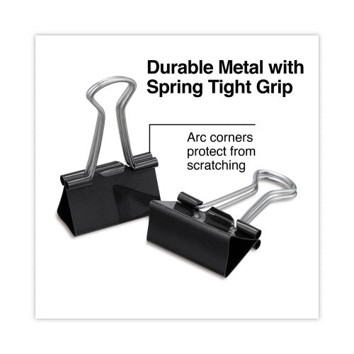Universal Binder Clip Zip-Seal Bag Value Pack, Medium, Black/Silver, 36/Pack (UNV10210VP)
